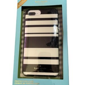 Kate‎ Spade Black and White Striped Case for iPhone Cell Phones
